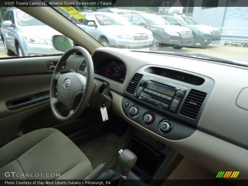 Mineral Green Opalescent / Taupe 2005 Toyota Camry LE