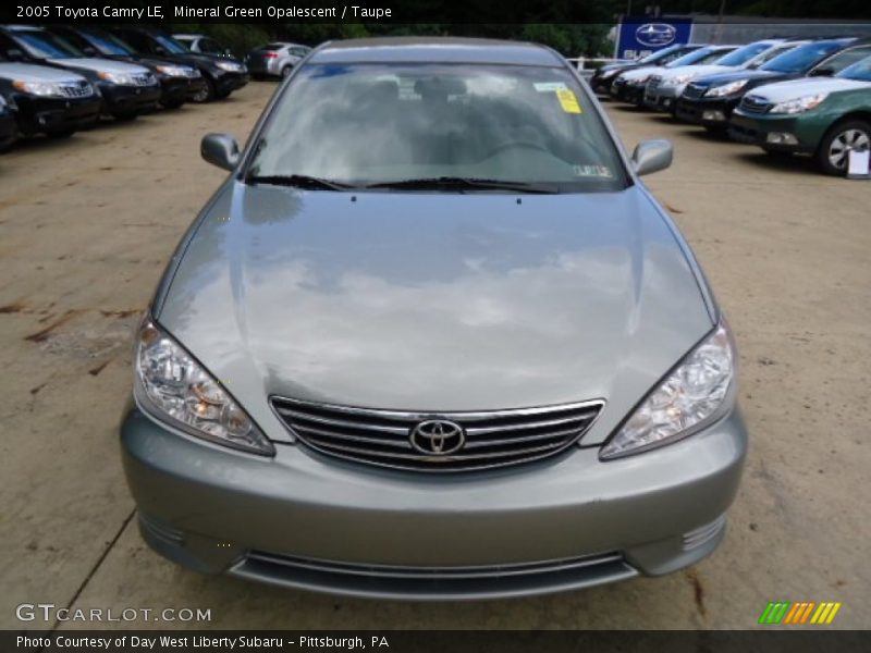 Mineral Green Opalescent / Taupe 2005 Toyota Camry LE
