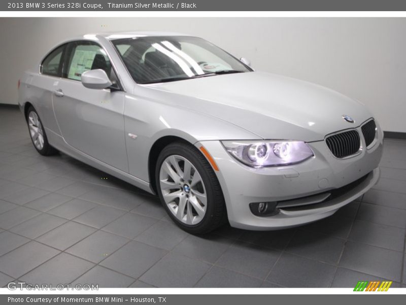 Titanium Silver Metallic / Black 2013 BMW 3 Series 328i Coupe