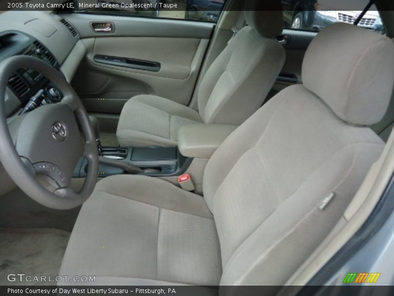 Mineral Green Opalescent / Taupe 2005 Toyota Camry LE