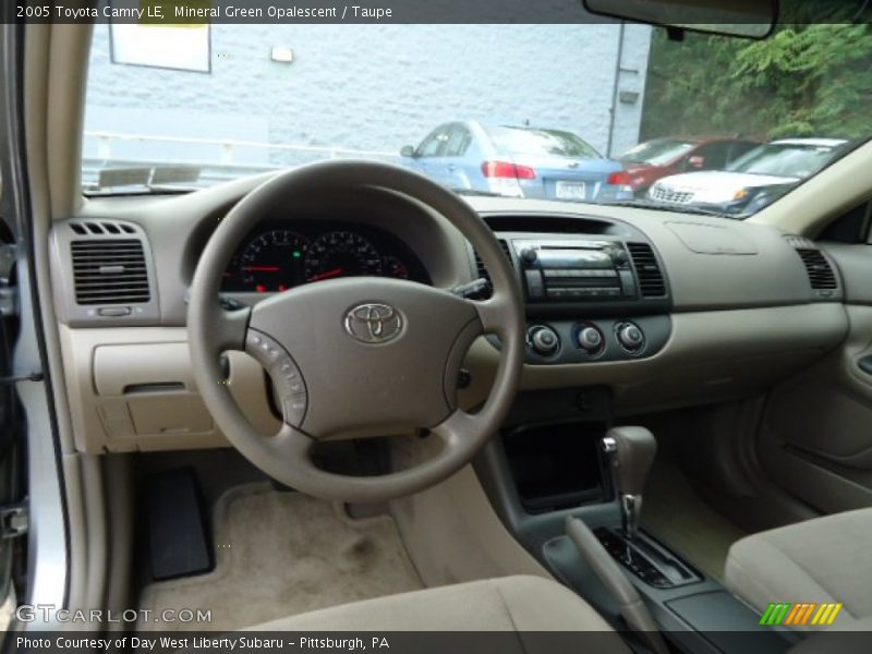 Mineral Green Opalescent / Taupe 2005 Toyota Camry LE
