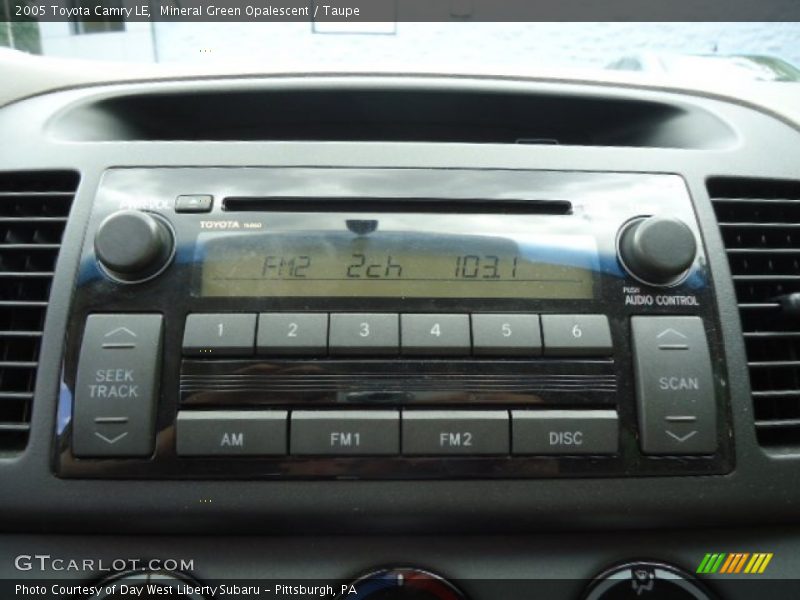 Mineral Green Opalescent / Taupe 2005 Toyota Camry LE