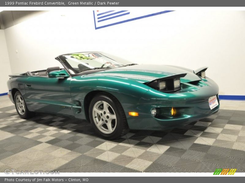 Green Metallic / Dark Pewter 1999 Pontiac Firebird Convertible