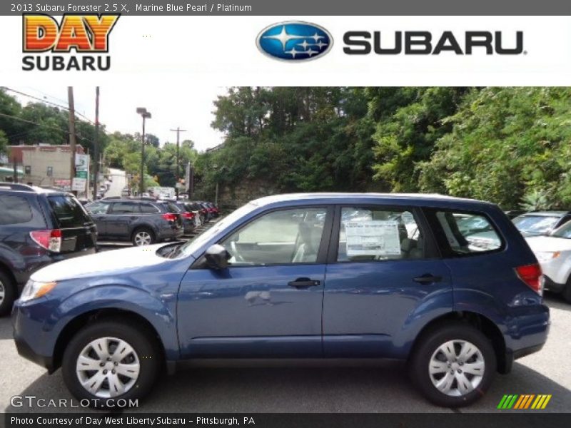 Marine Blue Pearl / Platinum 2013 Subaru Forester 2.5 X