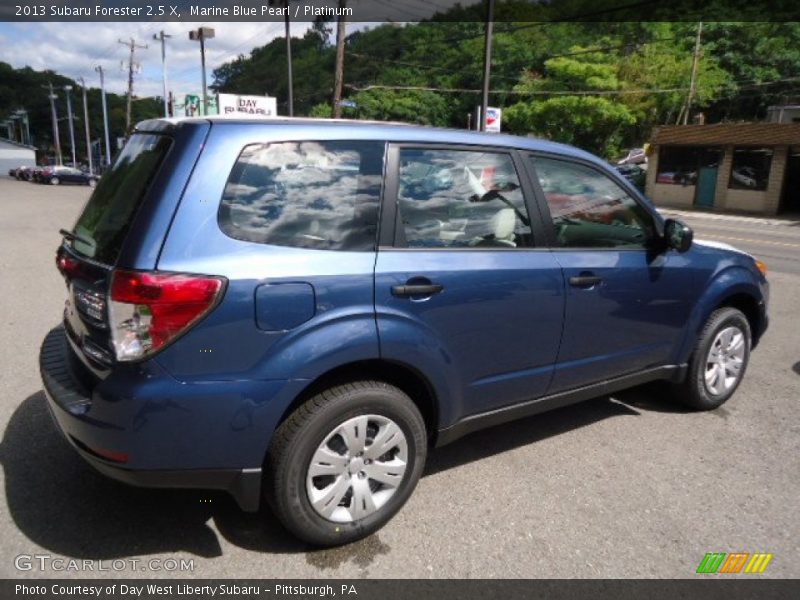 Marine Blue Pearl / Platinum 2013 Subaru Forester 2.5 X