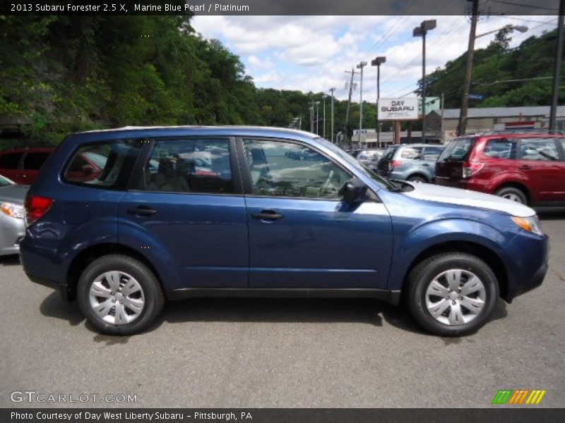 Marine Blue Pearl / Platinum 2013 Subaru Forester 2.5 X