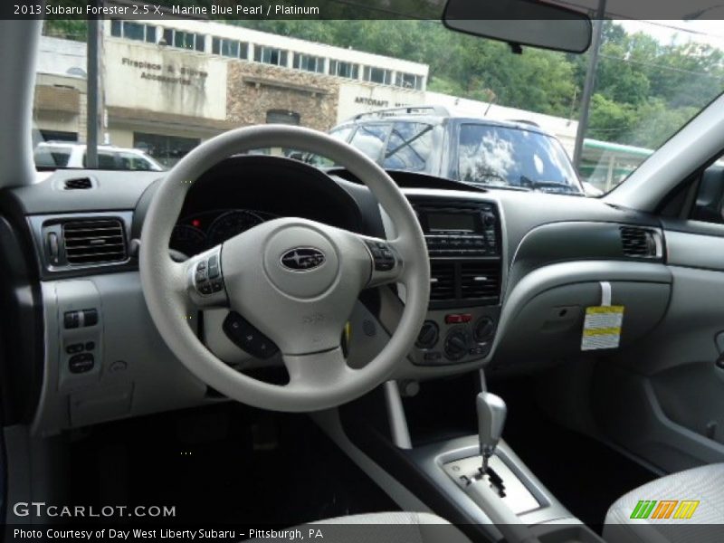 Marine Blue Pearl / Platinum 2013 Subaru Forester 2.5 X