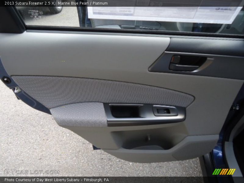 Marine Blue Pearl / Platinum 2013 Subaru Forester 2.5 X