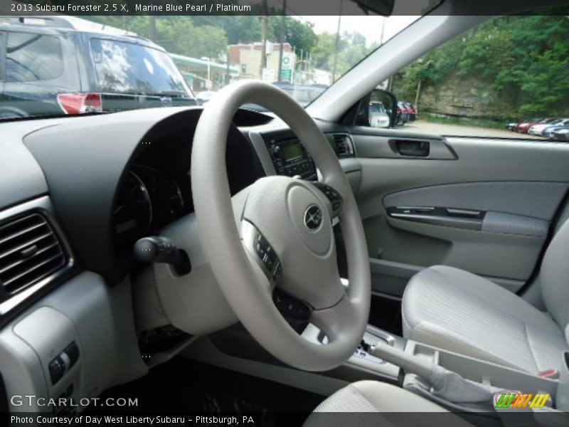 Marine Blue Pearl / Platinum 2013 Subaru Forester 2.5 X