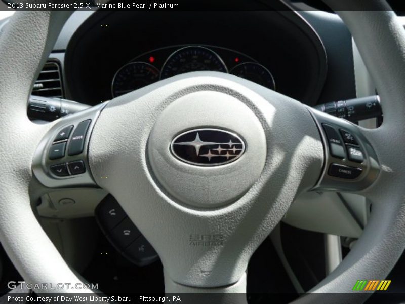 Marine Blue Pearl / Platinum 2013 Subaru Forester 2.5 X