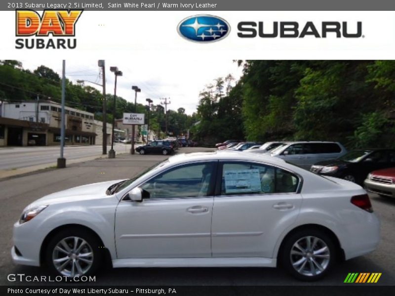 Satin White Pearl / Warm Ivory Leather 2013 Subaru Legacy 2.5i Limited