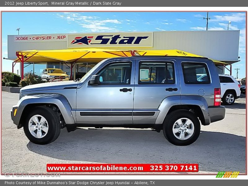 Mineral Gray Metallic / Dark Slate Gray 2012 Jeep Liberty Sport