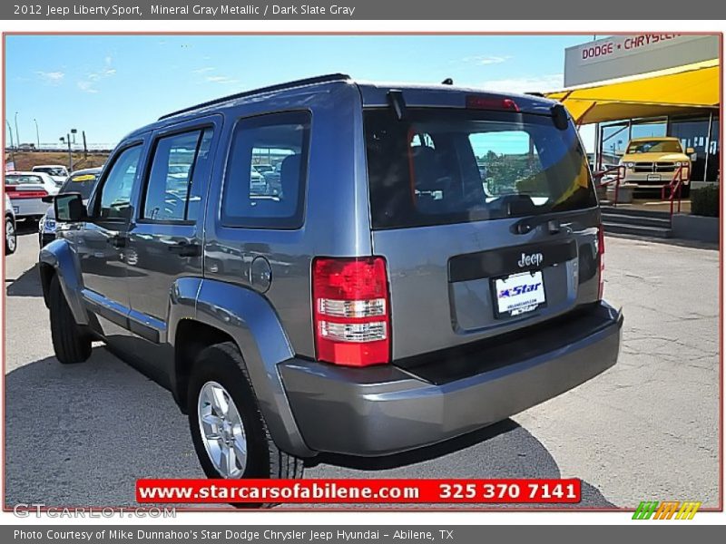 Mineral Gray Metallic / Dark Slate Gray 2012 Jeep Liberty Sport