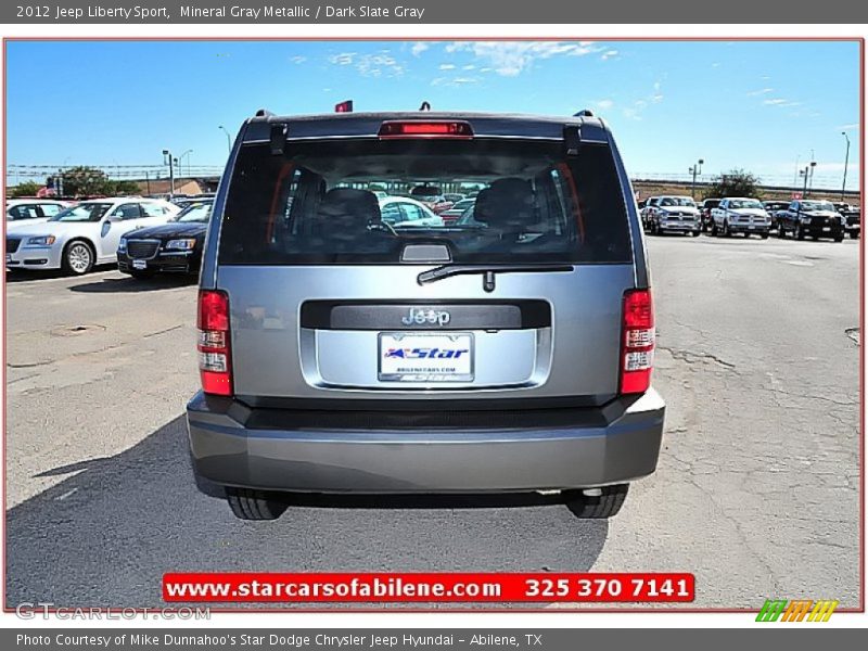 Mineral Gray Metallic / Dark Slate Gray 2012 Jeep Liberty Sport