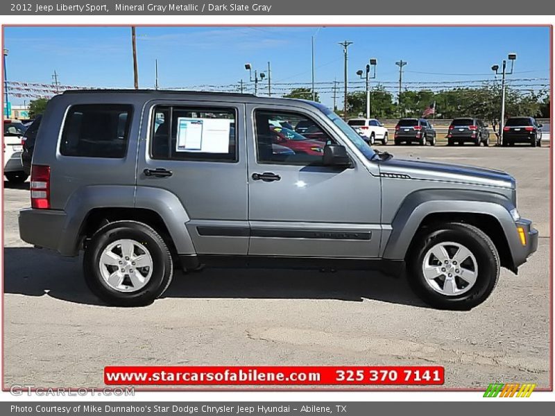 Mineral Gray Metallic / Dark Slate Gray 2012 Jeep Liberty Sport