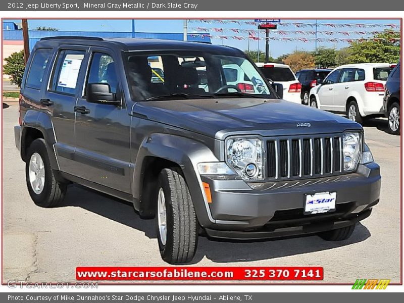 Mineral Gray Metallic / Dark Slate Gray 2012 Jeep Liberty Sport