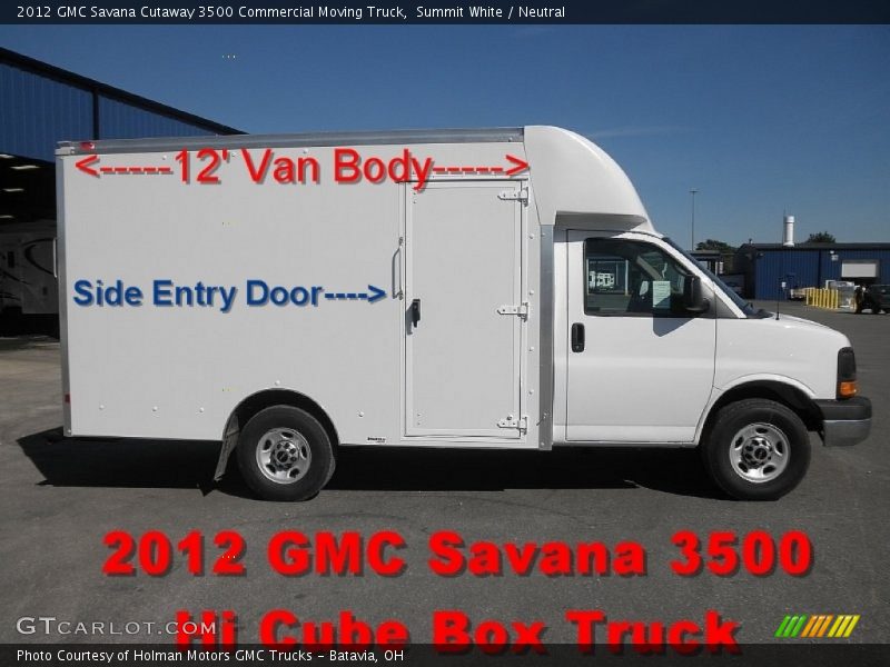 Summit White / Neutral 2012 GMC Savana Cutaway 3500 Commercial Moving Truck
