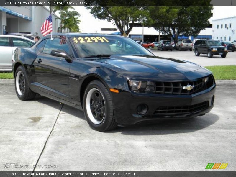 Black / Black 2011 Chevrolet Camaro LS Coupe
