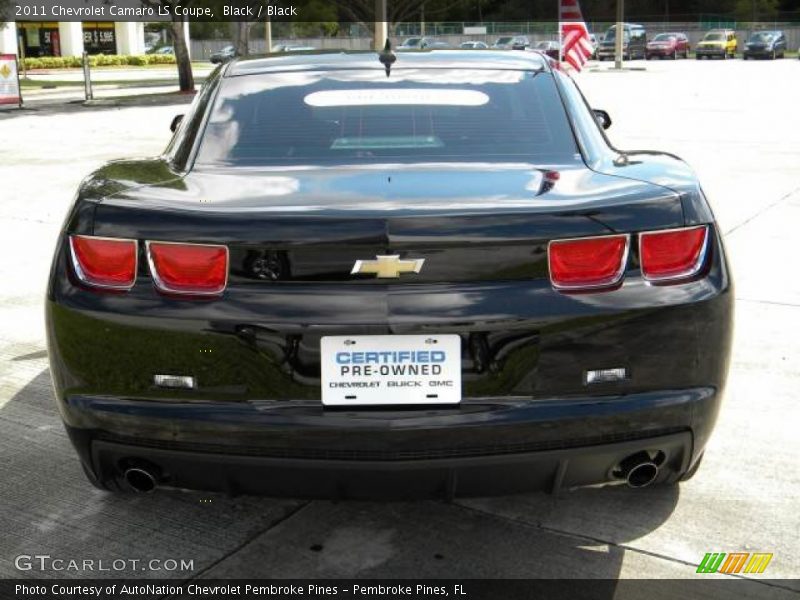 Black / Black 2011 Chevrolet Camaro LS Coupe