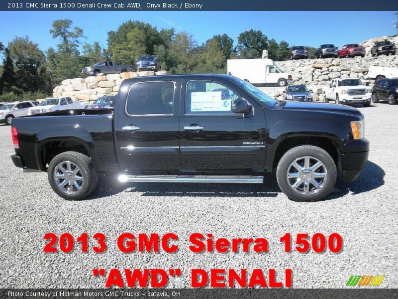 Onyx Black / Ebony 2013 GMC Sierra 1500 Denali Crew Cab AWD