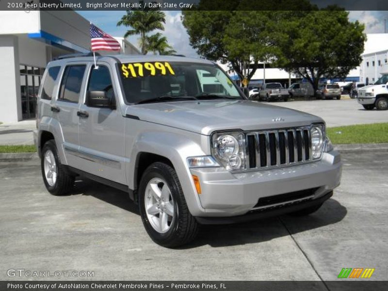 Bright Silver Metallic / Dark Slate Gray 2010 Jeep Liberty Limited