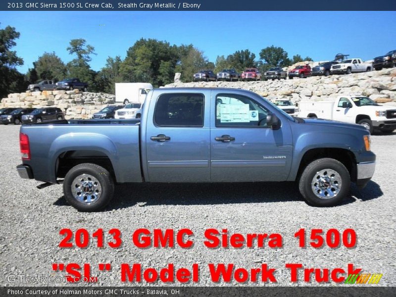 Stealth Gray Metallic / Ebony 2013 GMC Sierra 1500 SL Crew Cab