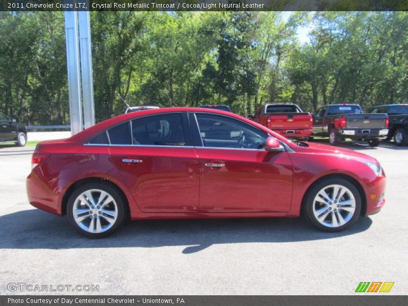 Crystal Red Metallic Tintcoat / Cocoa/Light Neutral Leather 2011 Chevrolet Cruze LTZ