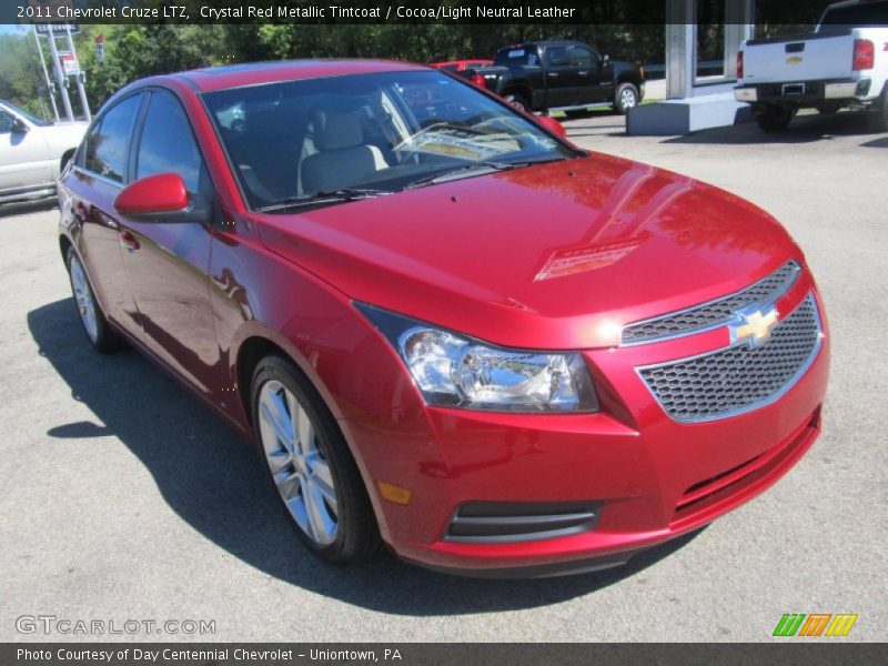 Crystal Red Metallic Tintcoat / Cocoa/Light Neutral Leather 2011 Chevrolet Cruze LTZ