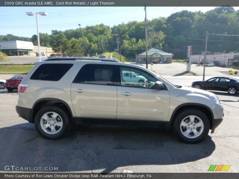 Gold Mist Metallic / Light Titanium 2009 GMC Acadia SLE AWD