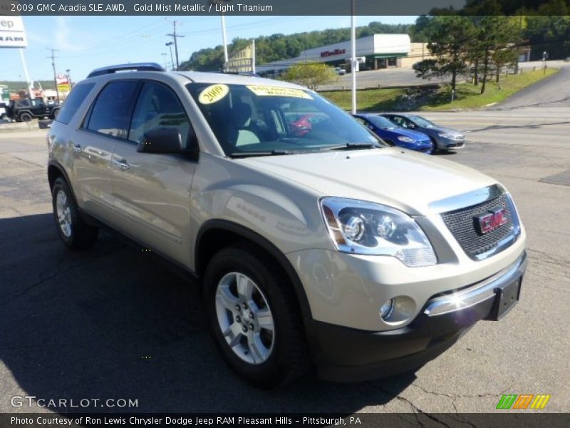 Gold Mist Metallic / Light Titanium 2009 GMC Acadia SLE AWD