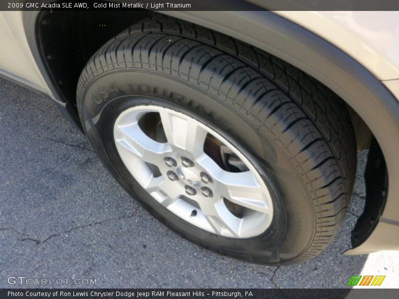 Gold Mist Metallic / Light Titanium 2009 GMC Acadia SLE AWD