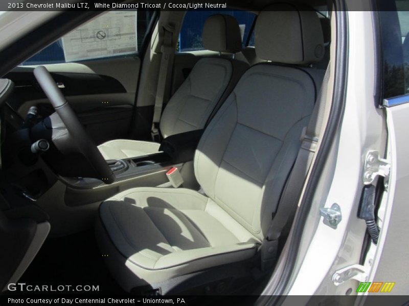 White Diamond Tricoat / Cocoa/Light Neutral 2013 Chevrolet Malibu LTZ