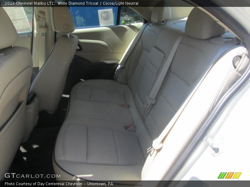 White Diamond Tricoat / Cocoa/Light Neutral 2013 Chevrolet Malibu LTZ