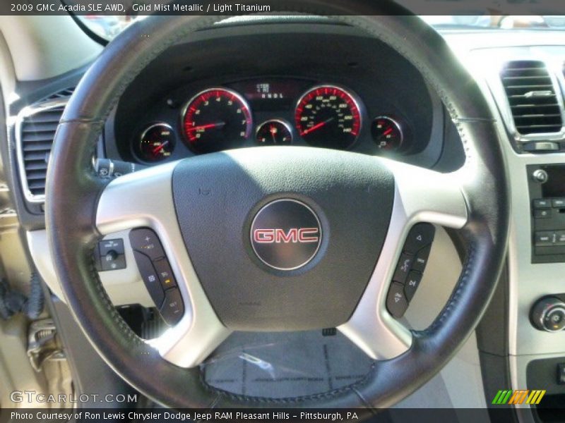 Gold Mist Metallic / Light Titanium 2009 GMC Acadia SLE AWD