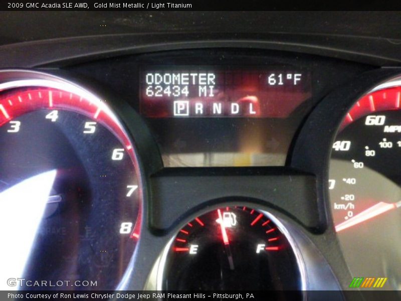 Gold Mist Metallic / Light Titanium 2009 GMC Acadia SLE AWD