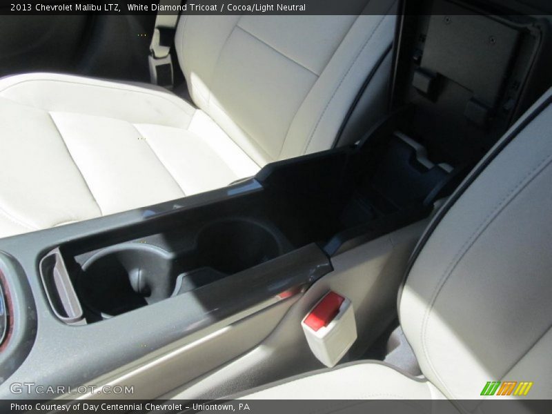 White Diamond Tricoat / Cocoa/Light Neutral 2013 Chevrolet Malibu LTZ