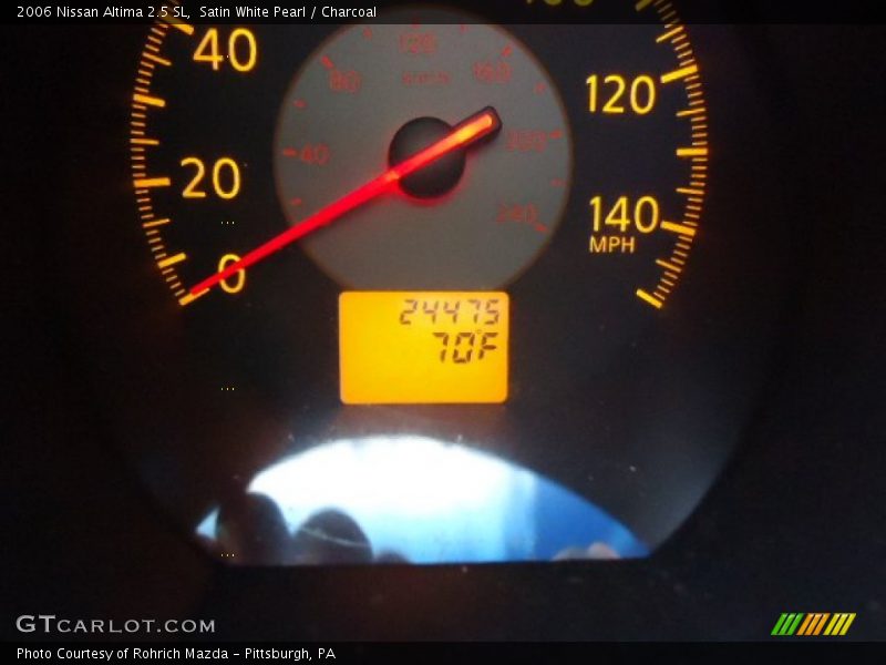 Satin White Pearl / Charcoal 2006 Nissan Altima 2.5 SL