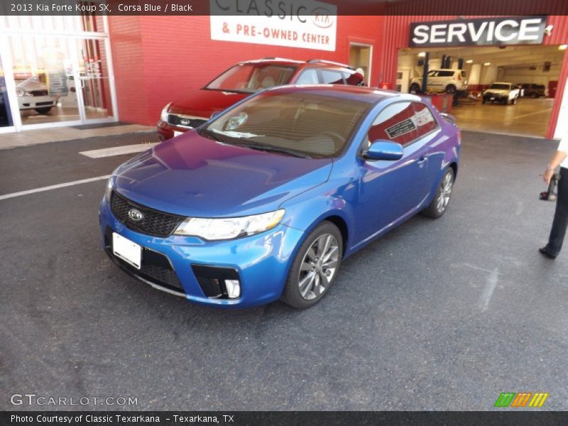 Corsa Blue / Black 2013 Kia Forte Koup SX