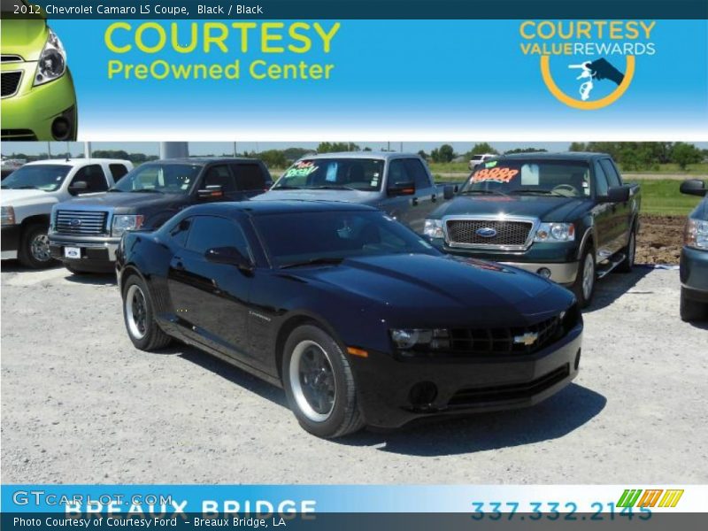 Black / Black 2012 Chevrolet Camaro LS Coupe