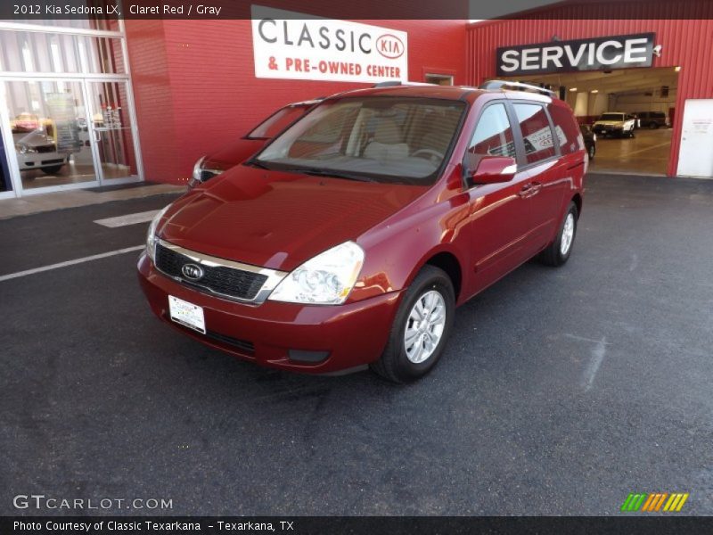 Claret Red / Gray 2012 Kia Sedona LX