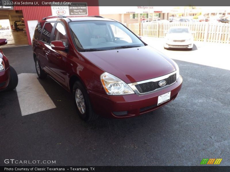 Claret Red / Gray 2012 Kia Sedona LX