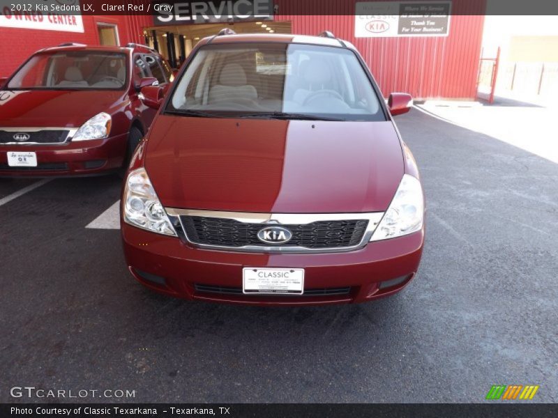 Claret Red / Gray 2012 Kia Sedona LX