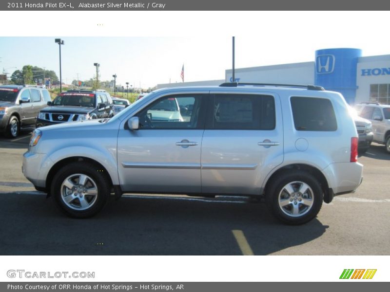 Alabaster Silver Metallic / Gray 2011 Honda Pilot EX-L
