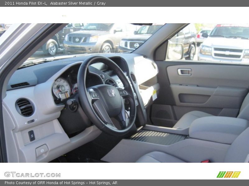 Alabaster Silver Metallic / Gray 2011 Honda Pilot EX-L