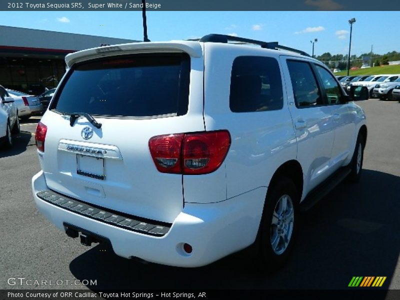 Super White / Sand Beige 2012 Toyota Sequoia SR5