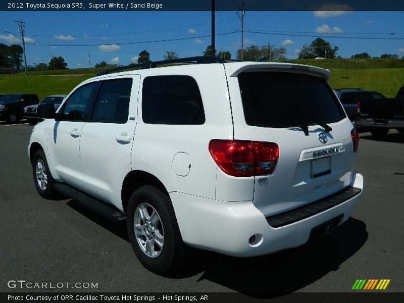 Super White / Sand Beige 2012 Toyota Sequoia SR5