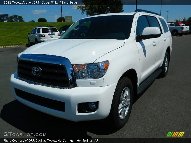 Super White / Sand Beige 2012 Toyota Sequoia SR5