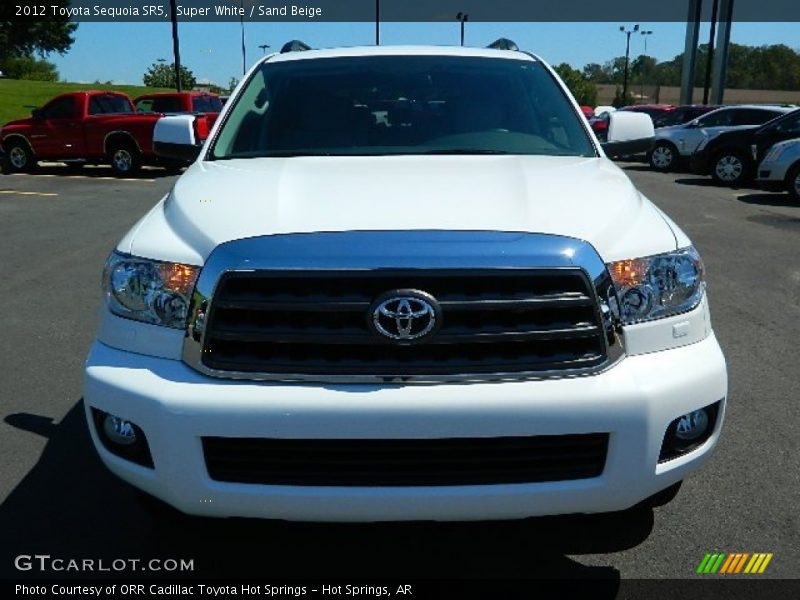 Super White / Sand Beige 2012 Toyota Sequoia SR5