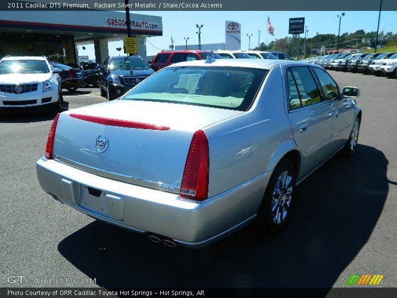 Radiant Silver Metallic / Shale/Cocoa Accents 2011 Cadillac DTS Premium