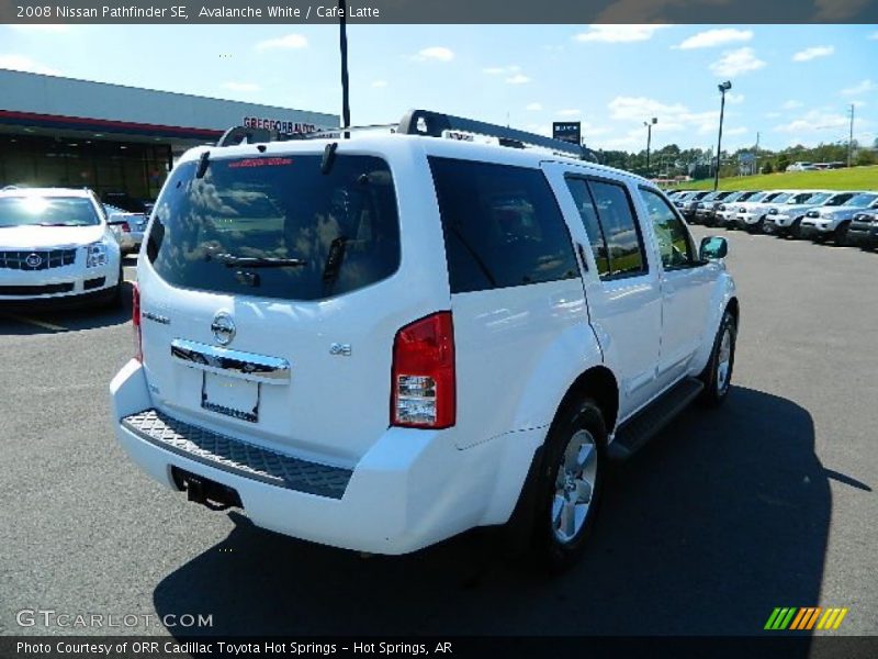Avalanche White / Cafe Latte 2008 Nissan Pathfinder SE